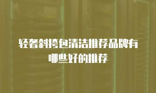 轻奢斜挎包清洁推荐品牌有哪些好的推荐