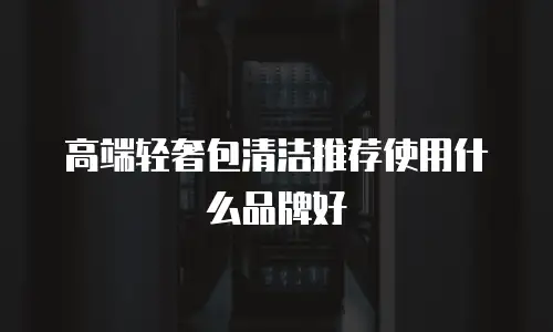 高端轻奢包清洁推荐使用什么品牌好