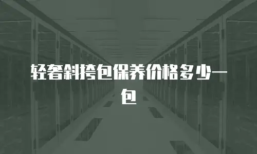 轻奢斜挎包保养价格多少一包