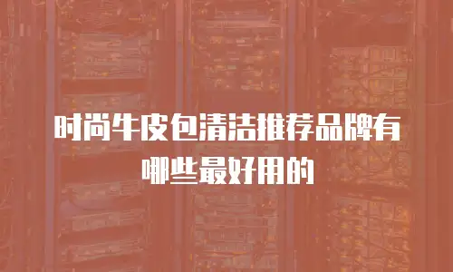 时尚牛皮包清洁推荐品牌有哪些最好用的