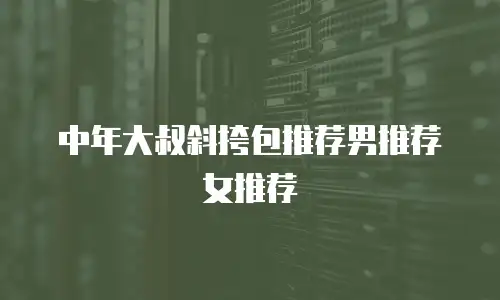 中年大叔斜挎包推荐男推荐女推荐