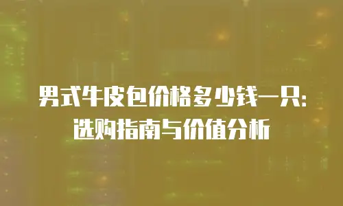 男式牛皮包价格多少钱一只：选购指南与价值分析