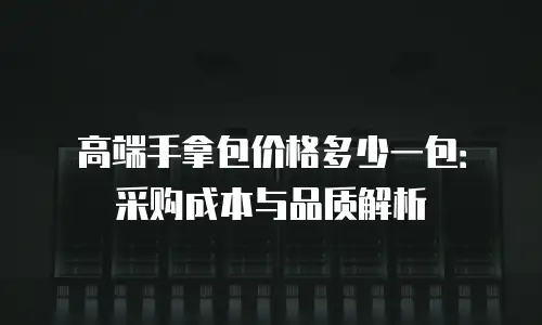 高端手拿包价格多少一包：采购成本与品质解析