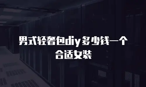 男式轻奢包diy多少钱一个合适女装