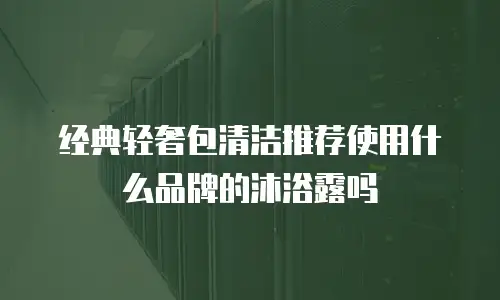 经典轻奢包清洁推荐使用什么品牌的沐浴露吗