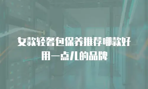 女款轻奢包保养推荐哪款好用一点儿的品牌