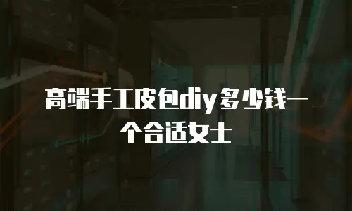 高端手工皮包diy多少钱一个合适女士