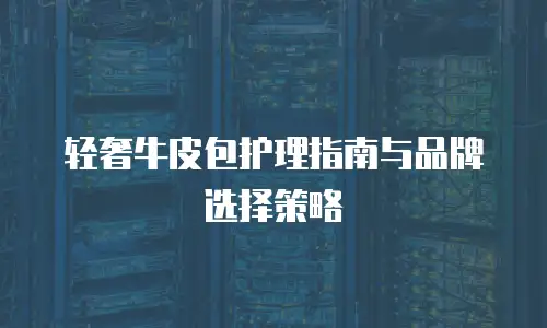 轻奢牛皮包护理指南与品牌选择策略