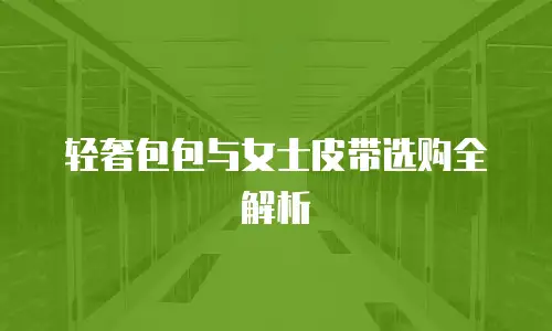 轻奢包包与女士皮带选购全解析