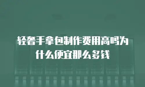 轻奢手拿包制作费用高吗为什么便宜那么多钱