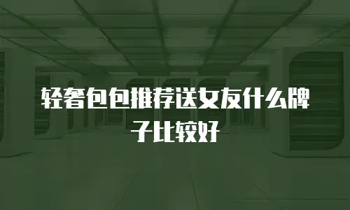 轻奢包包推荐送女友什么牌子比较好