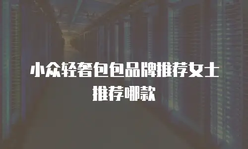 小众轻奢包包品牌推荐女士推荐哪款