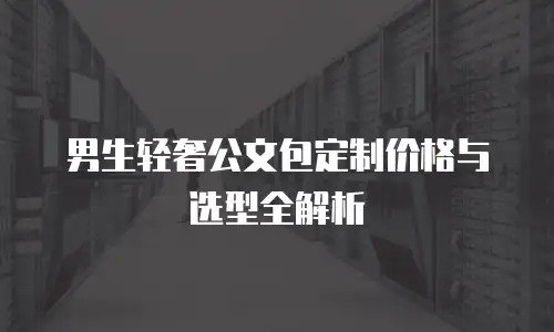 男生轻奢公文包定制价格与选型全解析