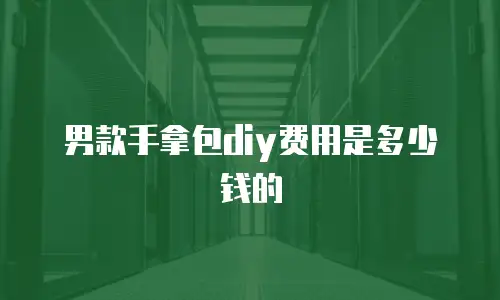男款手拿包diy费用是多少钱的