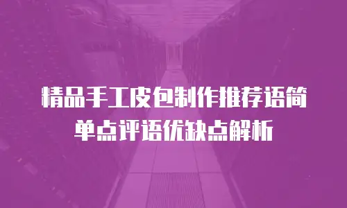 精品手工皮包制作推荐语简单点评语优缺点解析