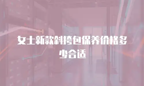 女士新款斜挎包保养价格多少合适