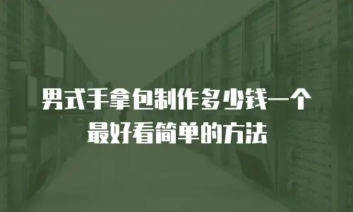 男式手拿包制作多少钱一个最好看简单的方法