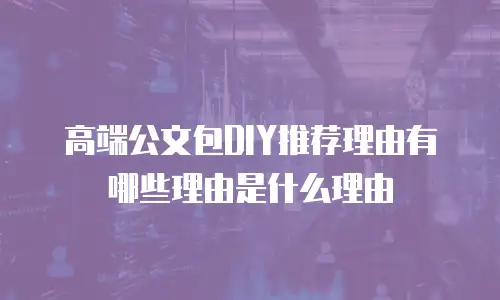 高端公文包DIY推荐理由有哪些理由是什么理由