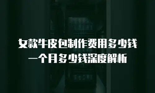 女款牛皮包制作费用多少钱一个月多少钱深度解析