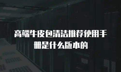 高端牛皮包清洁推荐使用手册是什么版本的