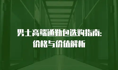 男士高端通勤包选购指南：价格与价值解析