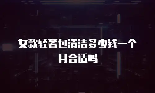 女款轻奢包清洁多少钱一个月合适吗