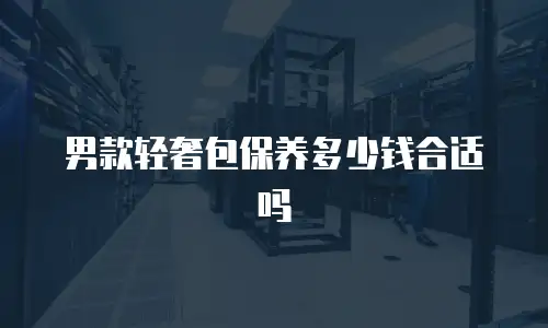 男款轻奢包保养多少钱合适吗