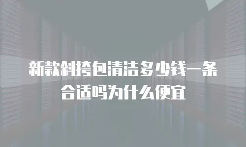新款斜挎包清洁多少钱一条合适吗为什么便宜