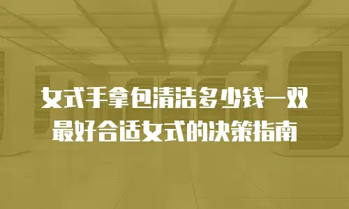 女式手拿包清洁多少钱一双最好合适女式的决策指南