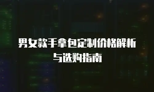 男女款手拿包定制价格解析与选购指南