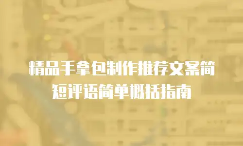 精品手拿包制作推荐文案简短评语简单概括指南