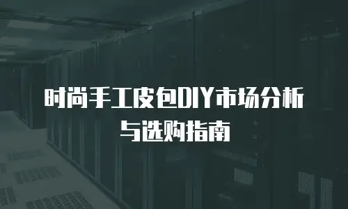 时尚手工皮包DIY市场分析与选购指南