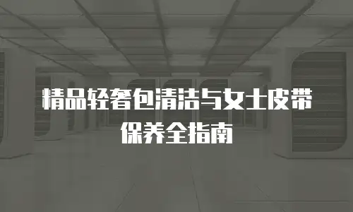精品轻奢包清洁与女士皮带保养全指南