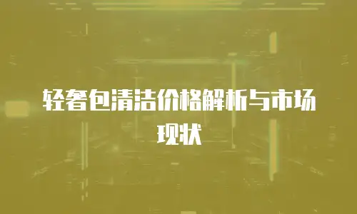 轻奢包清洁价格解析与市场现状