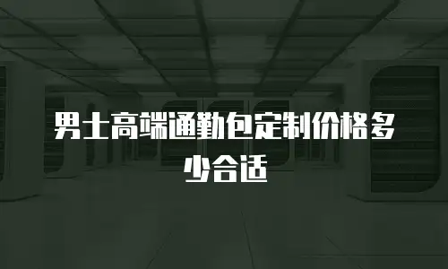 男士高端通勤包定制价格多少合适
