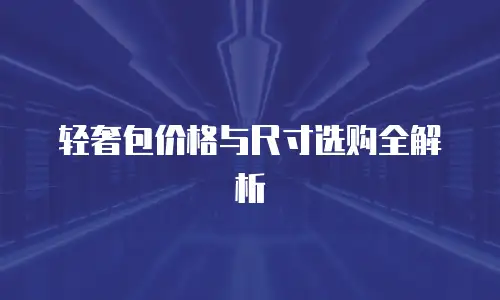 轻奢包价格与尺寸选购全解析