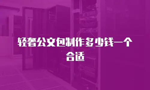 轻奢公文包制作多少钱一个合适