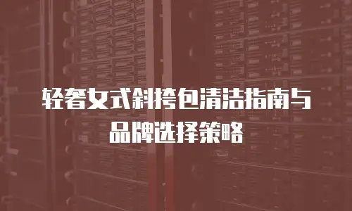 轻奢女式斜挎包清洁指南与品牌选择策略