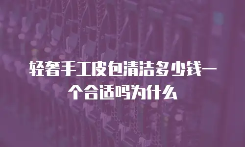 轻奢手工皮包清洁多少钱一个合适吗为什么