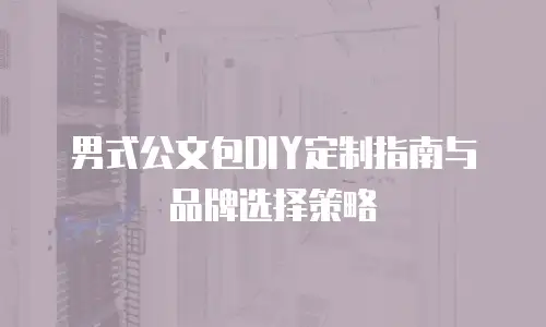 男式公文包DIY定制指南与品牌选择策略