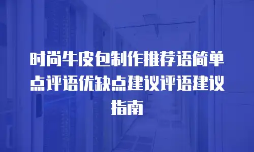 时尚牛皮包制作推荐语简单点评语优缺点建议评语建议指南