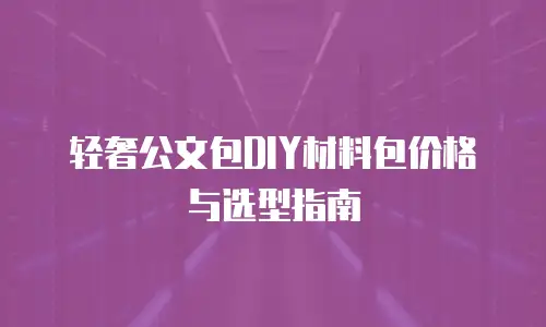 轻奢公文包DIY材料包价格与选型指南