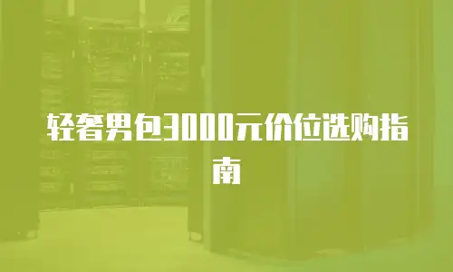 轻奢男包3000元价位选购指南