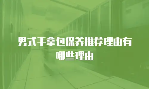 男式手拿包保养推荐理由有哪些理由