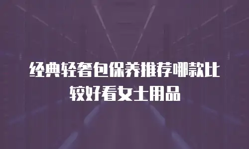 经典轻奢包保养推荐哪款比较好看女士用品