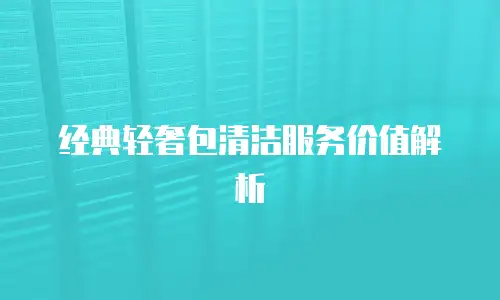 经典轻奢包清洁服务价值解析