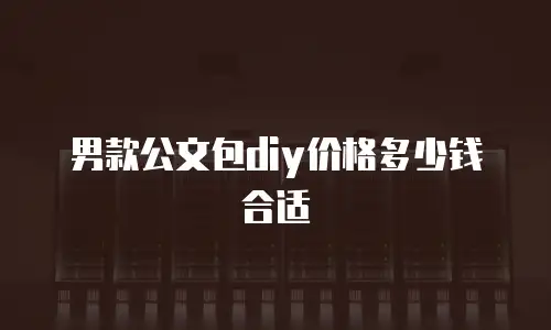 男款公文包diy价格多少钱合适