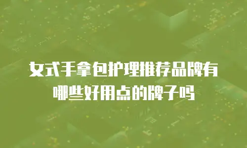 女式手拿包护理推荐品牌有哪些好用点的牌子吗