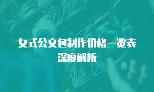 女式公文包制作价格一览表深度解析