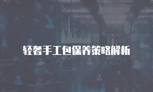 轻奢手工包保养策略解析